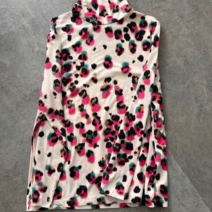 Leopard Print Cowl Neck Sweater